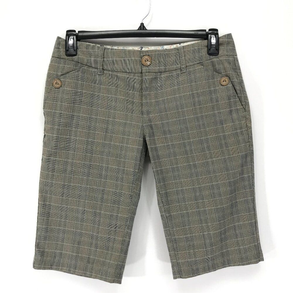 Element Plaid Bermuda Shorts Juniors' Size 5 Pockets Stretch Skater Casual